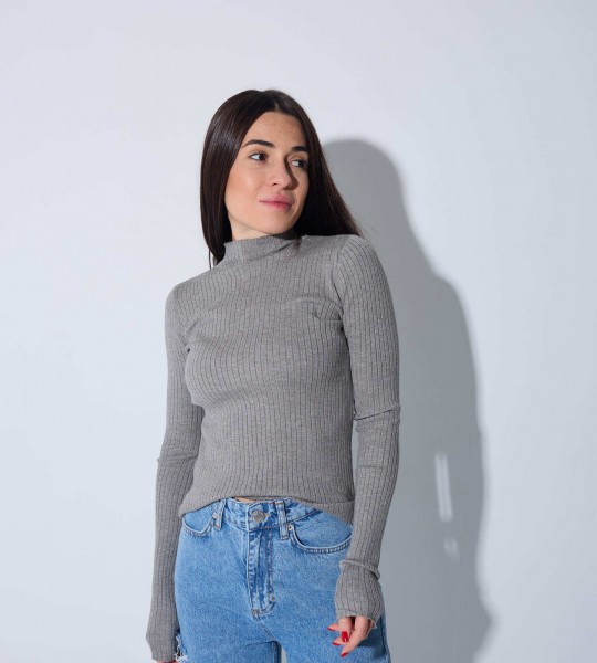 Гольф Urban Rib Сірий | Showroom By Nona — зображення 4